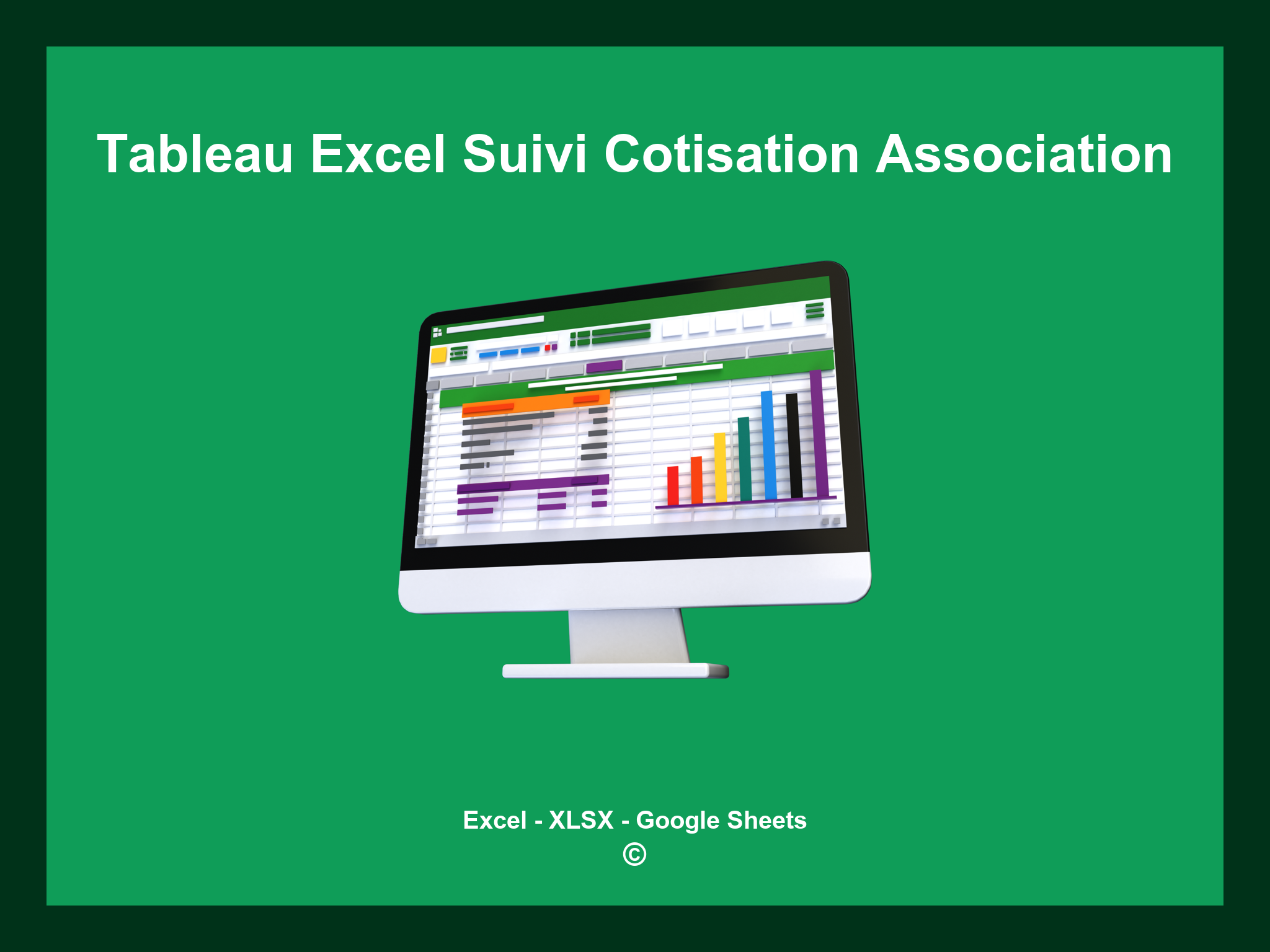 Tableau Excel Suivi Cotisation Association